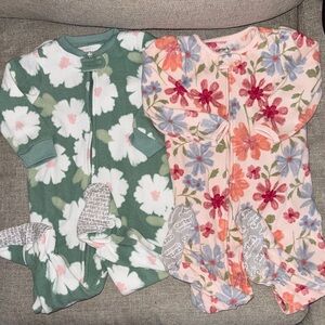 Carter's Floral Fuzzy Footed Pj's (2pk)